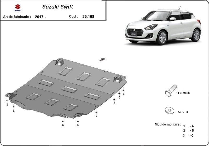 Scut motor metalic Suzuki Swift 2018-prezent